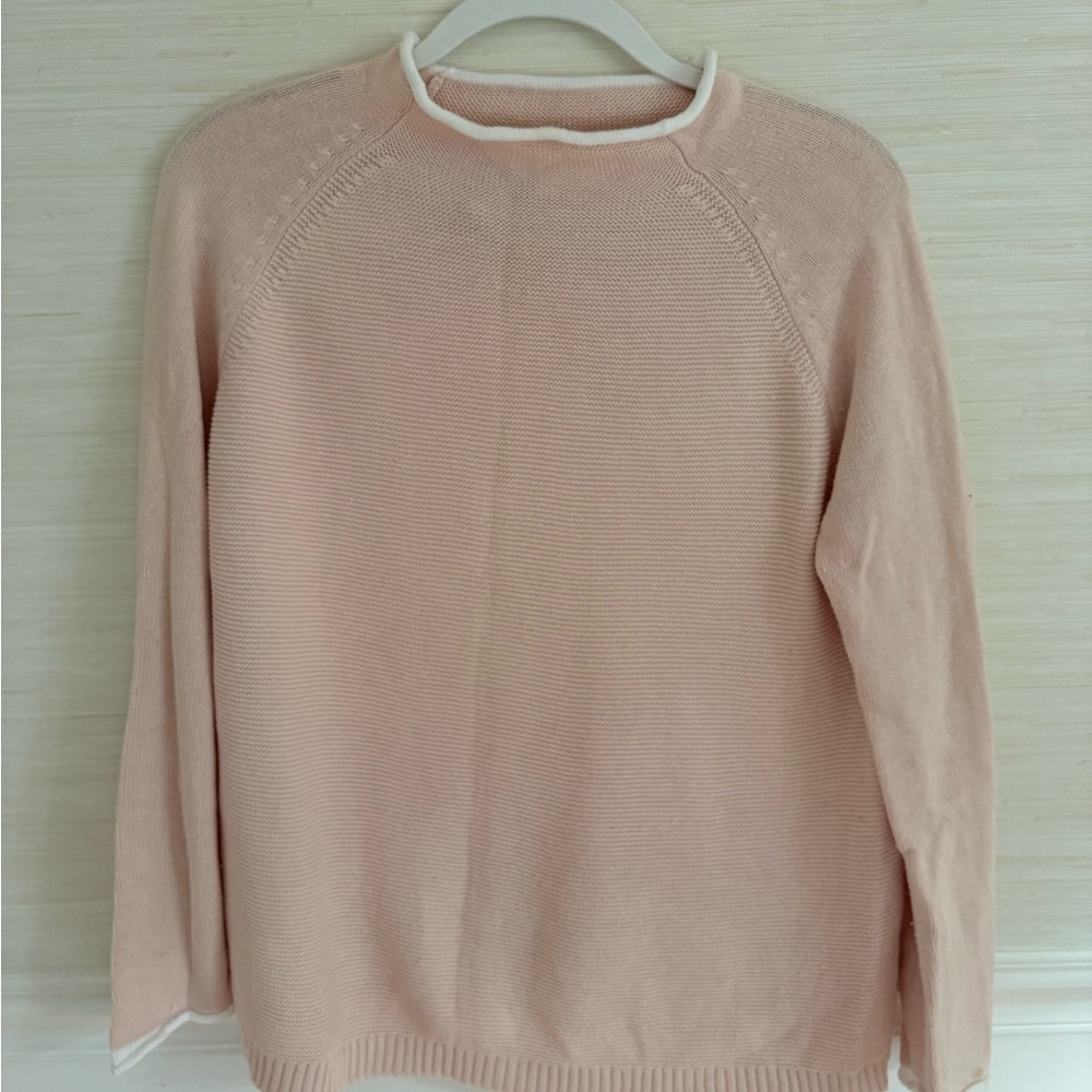 Alice Walk Soft Pink Cotton Roll Neck Sweater M